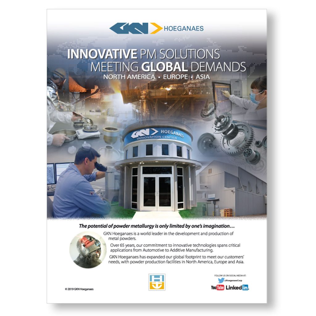 GKN Hoeganaes Innovation 1pg capability ad design