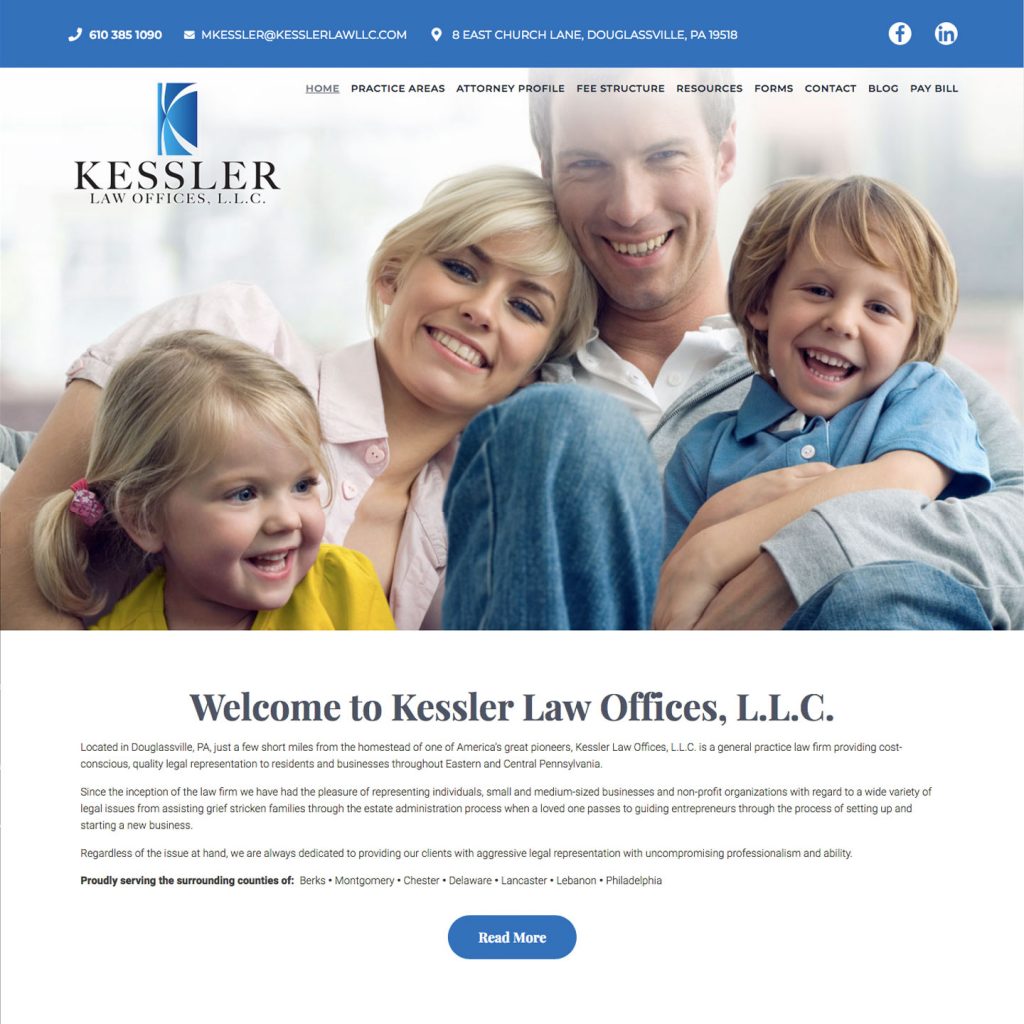 Kessler Law Offices L.L.C. website design